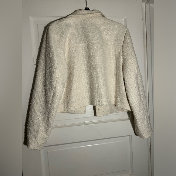 H&M RHINESTONE-BUTTON JACKET XL •AND•   H&M Boucle Tweed Mini Skirt size 10 - Picture 5 of 8